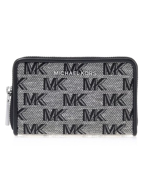 Michael Kors Handbags - New Michael Kors Jet Set Small Zip Around Card Case Black/Light Cream